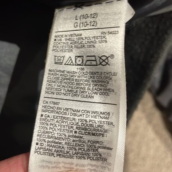 Charcoal Grey Old Navy Puffer L10-12 - Picture 3 of 8